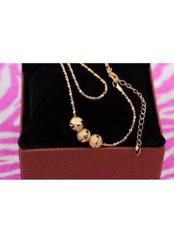 Набор цепь с тремя шариками 8 мм 40 см приложение 5 см золотистый love-shopping Xuping Jewelry (355799264)