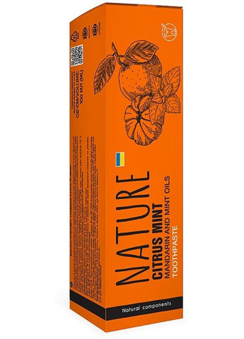 Зубна паста з мандарином та м'ятою Nature Citrus Mint Toothpaste 100ml (1357395-31338275) BIOTON COSMETICS (368663489)