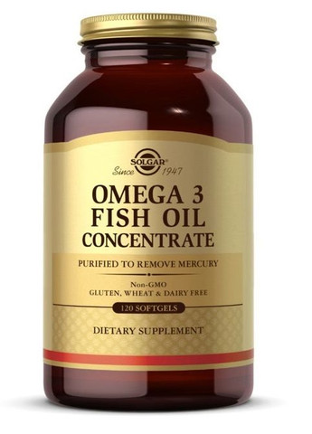 Omega-3 Fish Oil Concentrate 120 Softgels Solgar (293487721)