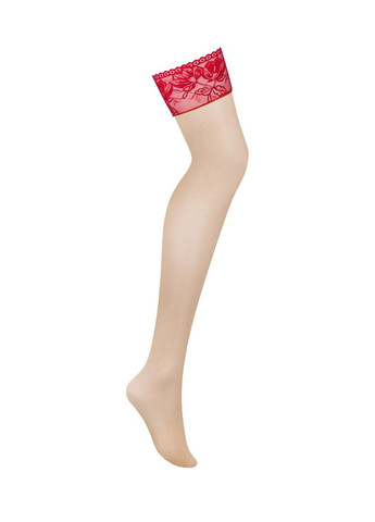 Чулки под пояс с широким кружевом Lacelove stockings XS/S Obsessive (303884622)