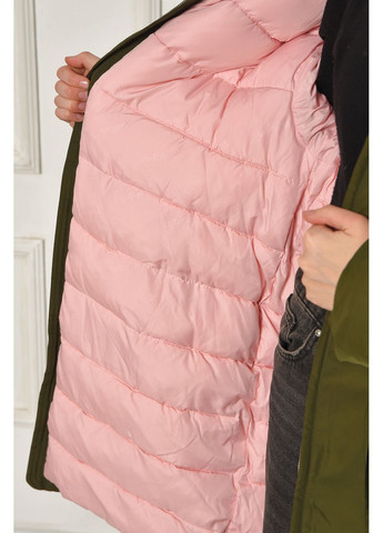 Темно-зеленая зимняя куртка подростковая для девочки еврозима тёмно-зеленого цвета Let's Shop