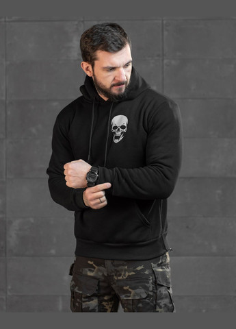 Тактичне зимове худи на флісі з принтом Далі Бога немає чорне No Brand (308283333)