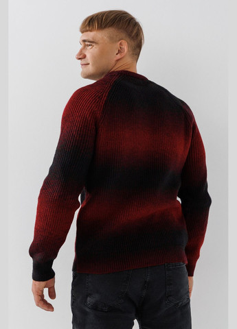 Бордовый демисезонный джемпер с узором мужской t7032 бордовый shop (2000990782199) Figo