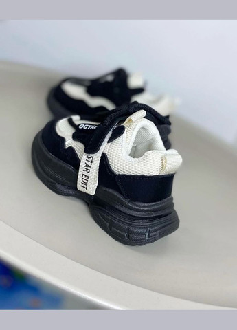Чорні всесезонні дитячі кросівки чорні 1079 No Brand