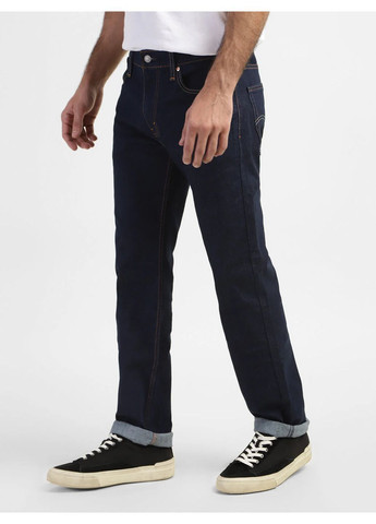 Темно-синие демисезонные зауженные, прямые зауженные мужские джинсы 513, темно синие, w36/l32 slim straight Levi's