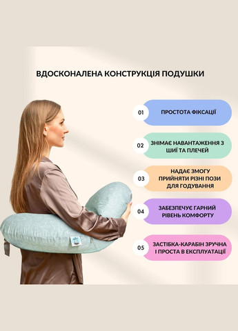 Подушка для годування 60х70х16 - Диванчик котики м'ята IDEIA (333656801)