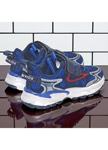 Синій Осінні текстильні ортопедичні кросівки на липучці для хлопчика Clibee