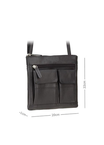 Женская кожаная сумка 18608/A Slim Bag Black (18608 BLK) Visconti (322207647)