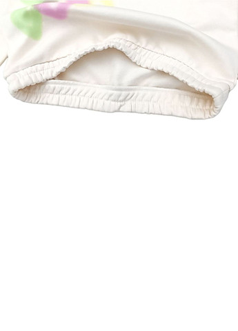 Спортивний костюм (світшот+штани) Gеоrgе утеплений флісом, молочний із сердечками, 122-128 см George (302392259)