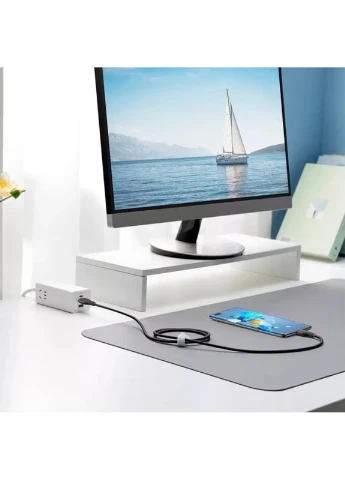 Кабель Fast Charging Cable USB to Type-C 100W 2m (P10355703111-01) Baseus Pudding Series (369159743)