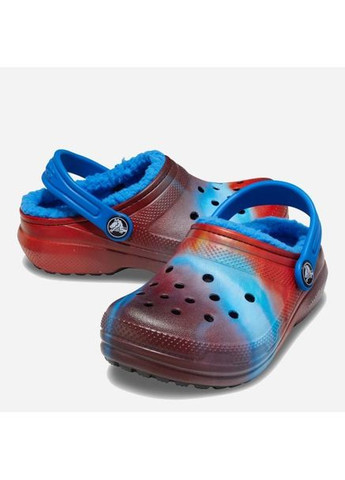 Красные детские кроксы утепленные classic clog Crocs