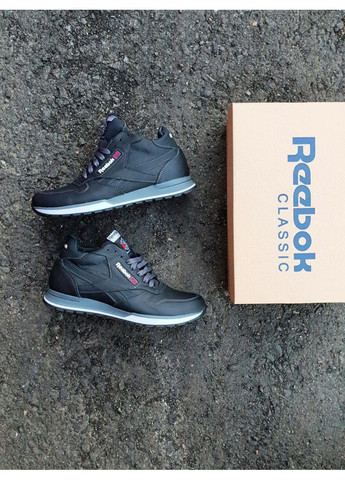Чорні Зимовий кросівки чоловічі reebok classic boots winter leather black рібок No Brand