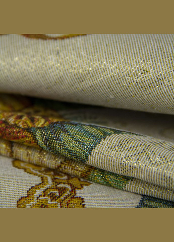 Новорічна гобеленова декоративна доріжка на стіл з люрексом Казкове Різдво настільна доріжка ранер 37х100 Maystat (305664967)