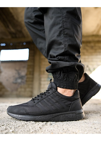 Чорні Осінні стильні чоловічі кросівки весна/осінь чорні No Brand