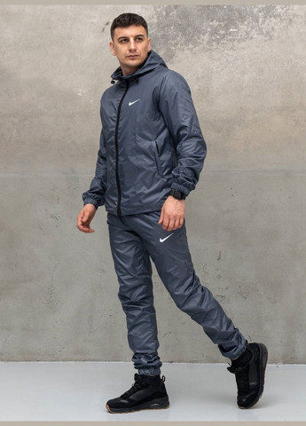 Графитовый демисезонный костюм водоотталкивающая европлащевка подкладка – нейлон No Brand