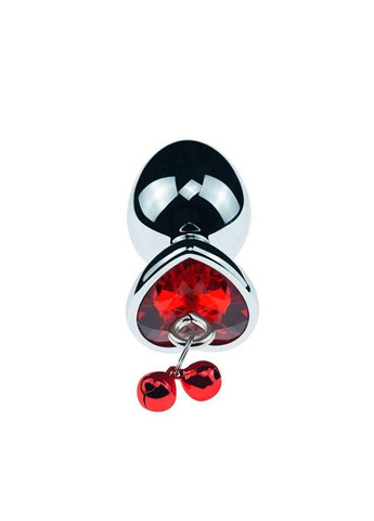 Червона металева анальна пробка з повідцем Art of Sex Metal Anal Plug - 3,3*8,1 см - Анальні іграшки No Brand (288539151)