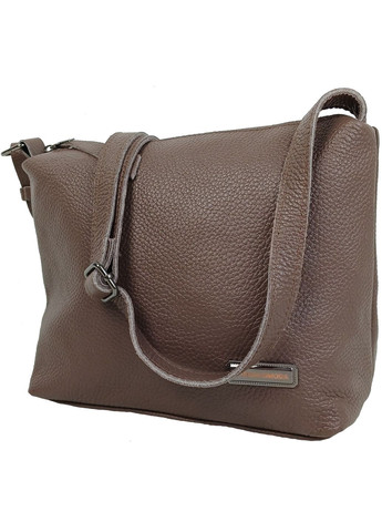 Женская кожаная сумка на плечи Капучино Borsacomoda (369368455)