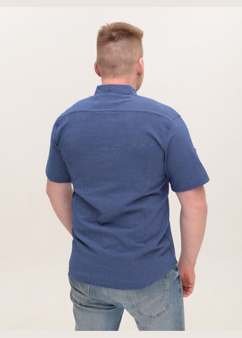 Синяя повседневный рубашка в клетку Jean Piere