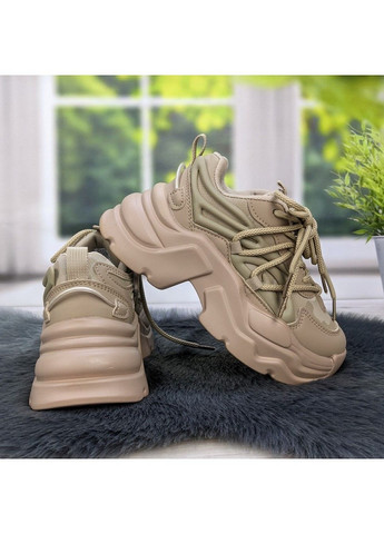 Коричневі осінні кросівки дитячі для дівчинки на платформі Jong Golf