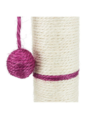 Царапка с игрушкой на веревке для кошек столбик, 35х62 см (сизаль) Trixie (362701027)