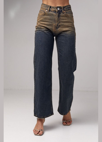Жіночі джинси з ефектом two-tone coloring - темно-синій Lurex - (289060750)