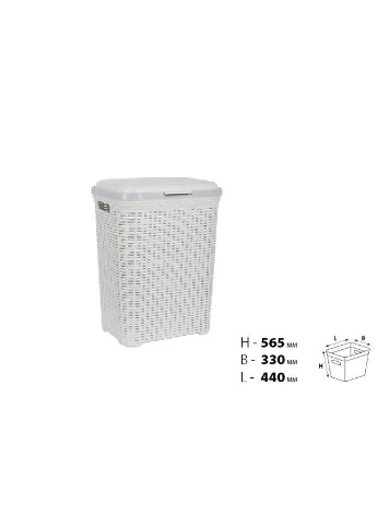 Кошик для білизни WHITE Ротанг (6481622) Violet House (315003567)