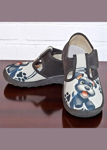 Черные ортопедические закрытые тапочки на липучке для мальчика сменка в садик Waldi