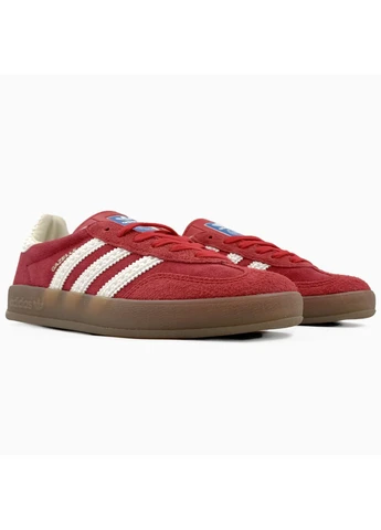 Комбіновані Осінні кросівки чоловічі adidas gazelle red adi-0468 адідас газель No Brand