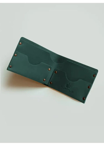 Кошелек на заклепках Шлем ужаса натуральная кожа Crazy horse с отделениями для карточек Turtle (367726197)