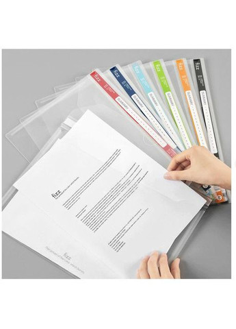 Папки для бумаги Xiaomi Fizz File Office Storage Bag A4 Buckle Type File Bag 6 Pack (FZ103007) Fizze (293346531)