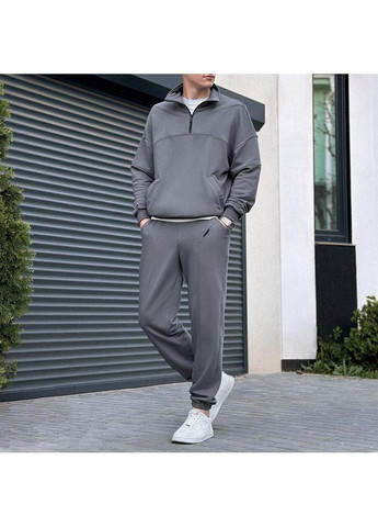 Чоловічий демісезонний спортивний костюм тринитка сірий Freedom (367088921)