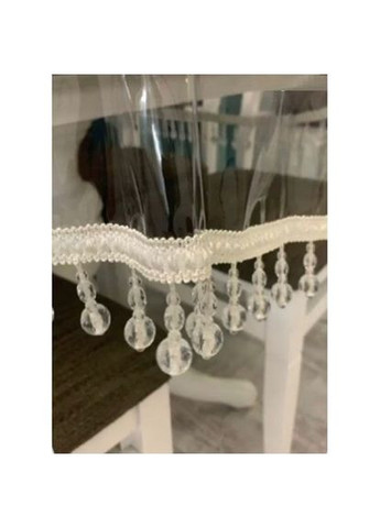 Силіконова скатертина СALIPSO з Білою Бахромою і Склярусом 110x110см Calipso (315145053)