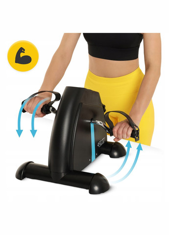 Мини велотренажер Evo 2 в 1 для рук и ног Black/Blue () 4FIZJO P-5905973401692 (340459205)