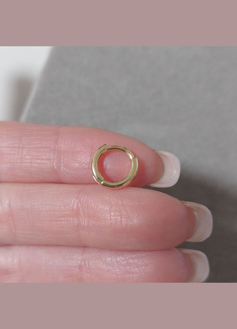 Сережки кільця 8 (1шт) мм для хрящика, хелікса MK1175 золотиста DeKolie (325408661)