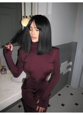 Бордова святковий, вечірня, кежуал жіноча сукня максі силуетна Style Point однотонна