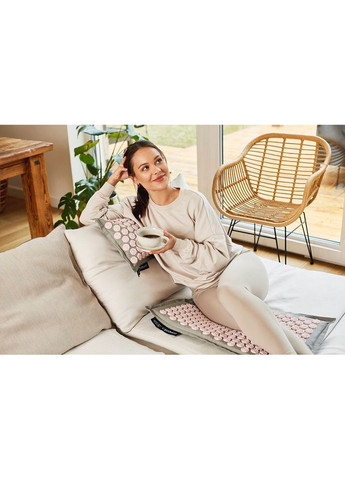Коврик акупунктурный с подушкой Eco Mat Аппликатор Кузнецова Grey/Pink (P-5907739312174) 4FIZJO (301733326)