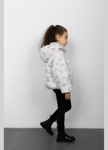 Комбінована демісезонна куртка міллі молочно - пудровий Cvetkov Милли