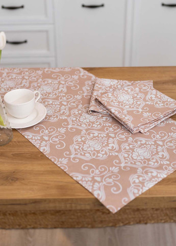 Полотенце хлопковое "Вензель" (бежевый) 75х35 см Homedec абстрактный бежевый