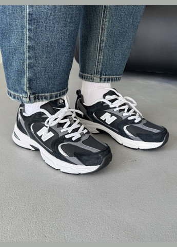 Кроссовки женские и мужские New Balance 530 black white | Нью Беланс 530 черные белые No Brand чёрные демисезоны (316091164)
