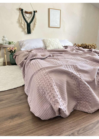 Покрывало Марокко вафельное хлопковое цвет орхидеи ZEINTEX (315347036)