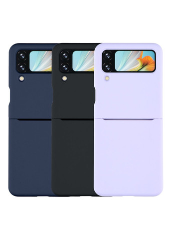 Чехол Folding Silicone для Samsung Galaxy Flip 4 (F721) Цвет Black No Brand Samsung Galaxy Flip 4 (F721) (336151631)