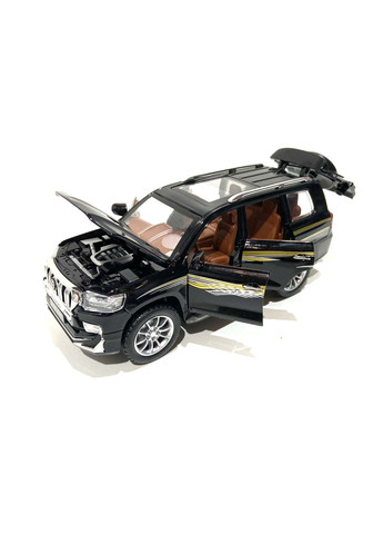 Машинка металлическая Toyota Prado 1:24 свет звук открываются двери Черная (GT-9147) TK Union Group (334003829)