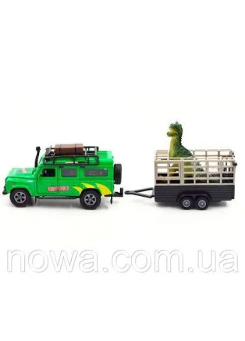 Ігровий набір " ", (з причепом і динозавром) Land Rover (386695762)