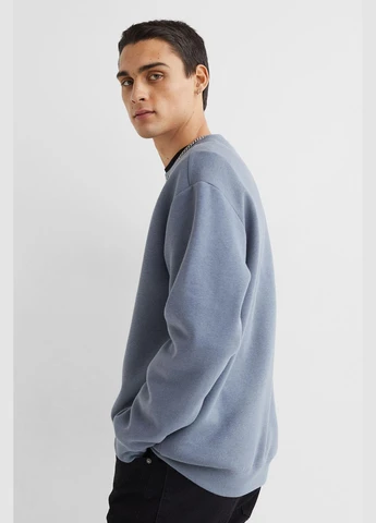 Серый свитшот флис,серо-голубой, H&M (255170643)