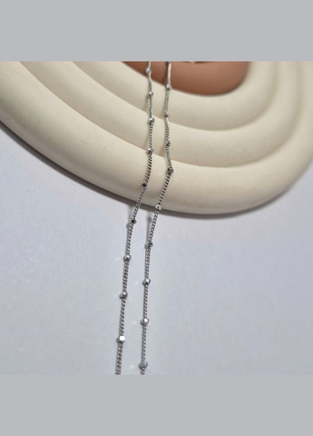 Серебряная Цепочка цепь колье Панцирь с Кубиками см серебро 925 пробы родированное 1.60г 265р2/40 No Brand (334012748)