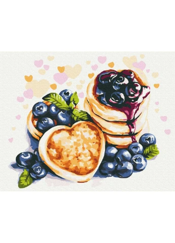 Картина по номерам Сырники с голубикой © Anna Kulyk BS53590 Brushme (379872739)