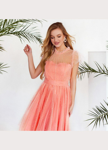 Персиковое платье Liton
