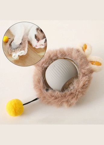 Інтерактивний м’ячик для кота у вигляді пухнастої мишки – як справжня здобич, сірий (10340) No Brand (308359422)