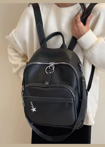 Женский черный рюкзак со звездочкой. КиП (277698349)