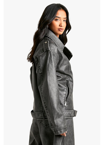 Прозора демісезонна куртка оверсайз із штучної шкіри Boohoo